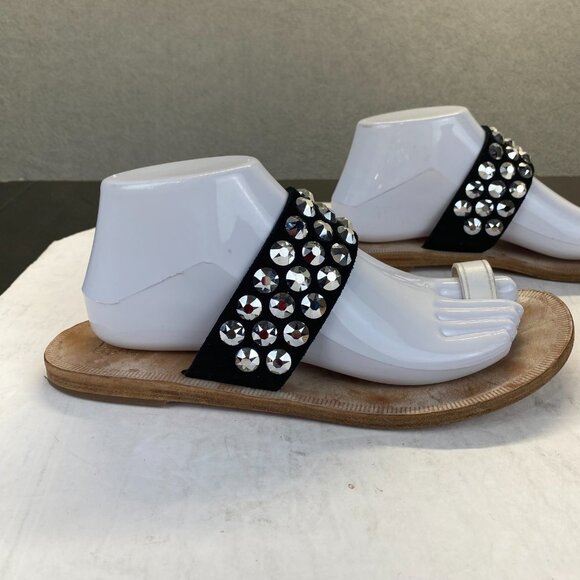 Pedro Garcia España,Xenia studded slide sandals size 39.5 US 9,Black  $450 - Picture 9 of 12